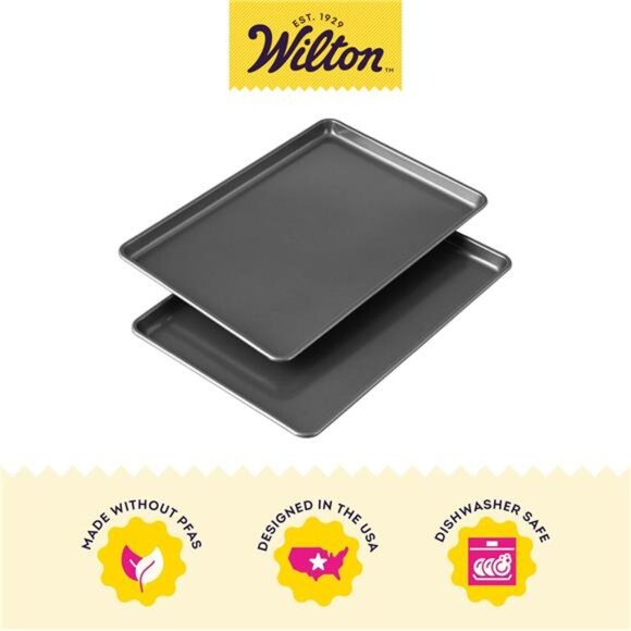 Easy Layers Sheet Cake Pan, Rectangle Sheet Pan, 2-Piece Baking Sheets Set,Steel - Picture 3 of 7
